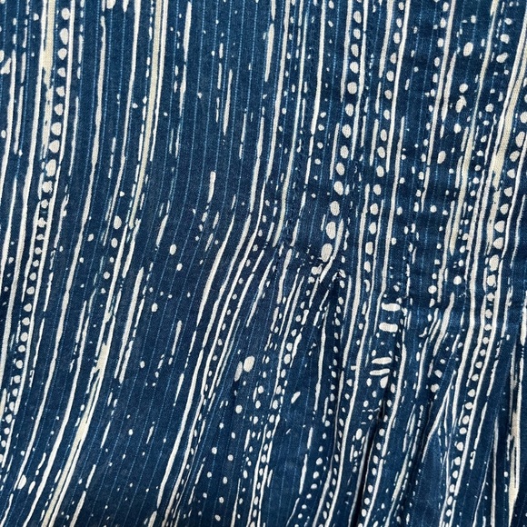 Anthropologie Maeve Blue Orchid Island Short Sleeve Boho Blouse Top Cotton 0 - Picture 2 of 10